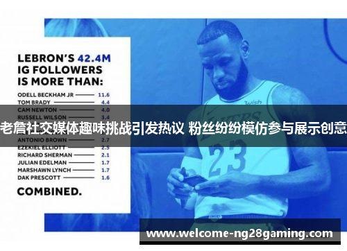 老詹社交媒体趣味挑战引发热议 粉丝纷纷模仿参与展示创意 老詹社交媒体趣味挑战引发热议 粉丝纷纷模仿参与展示创意